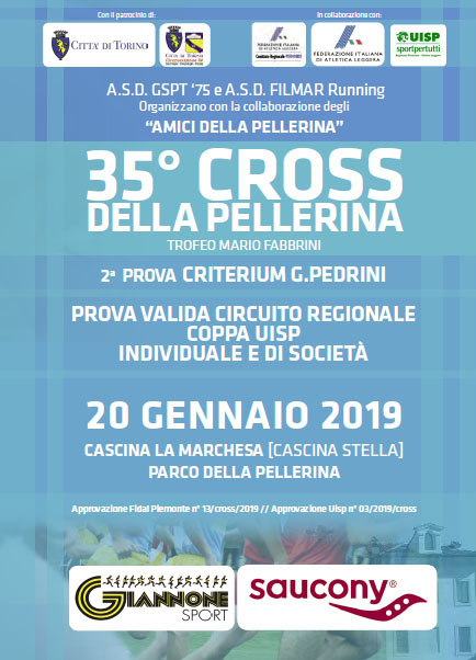 Volantino CROSS 2019 Amici della Pellerina | A.S.D. Gruppo Sportivo Podisti Torino 1975